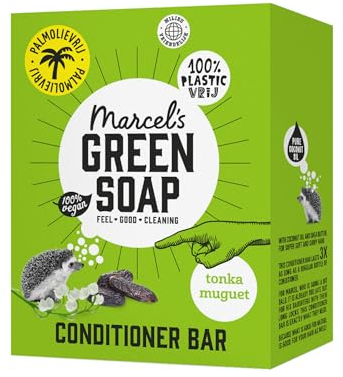 Marcel's Green Soap - Hair Conditioner Bar Tonka & Muguet - Plastik- & Palmölfrei - Umweltfreundlich - Vegan - 97% Biologisch abbaubar - 60g
