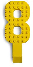 Made Happy Number Cake Topper | Birthday Cake Toppers & Happy Birthday Decorations | Cake Toppers For Boys & Birthday Cake Decorations | Happy Birthday Cupcake Toppers & Cake Decorations | Yellow 8