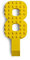 Made Happy Number Cake Topper | Birthday Cake Toppers & Happy Birthday Decorations | Cake Toppers For Boys & Birthday Cake Decorations | Happy Birthday Cupcake Toppers & Cake Decorations | Yellow 8