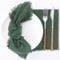 Socomi Set mit 12 Leinenservietten, Smaragdgrün, Weihnachten, Ostern, Frühling, Stoffservietten, waschbar, Fransen, 43,2 x 43,2 cm, für Hochzeit, Party, Brautparty, Babyparty, Geburtstag,