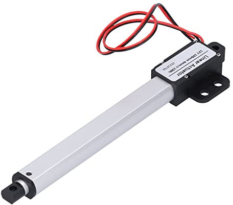 Fockety Actionneur Linéaire électrique, 10,2 Cm Course 12V DC Mini Actionneur de Mouvement Petit, Tension D'entrée 12V à Faible Bruit Protection Contre Les Courts-Circuits Micro Actionneur (Course