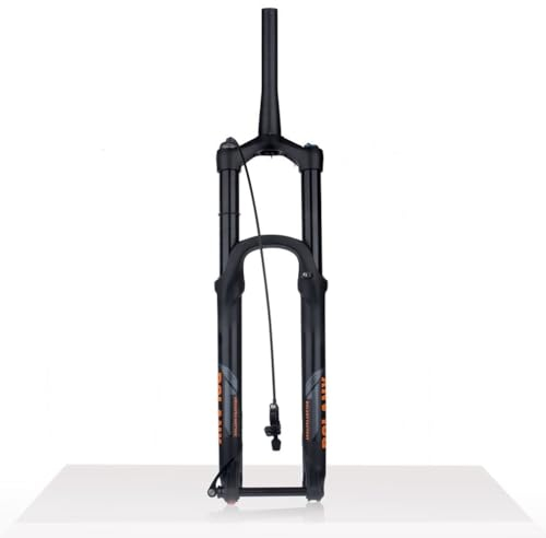 HIMALO Downhill-Mountainbike-Federgabeln 27,5/29 DH MTB Luftgabel Federweg 160 Mm Zugstufeneinstellung Schwarz Konische Gabel Boost Steckachse 15 * 110 Mm (Color : Remote, Size : 27.5'')