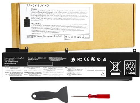 Fancy Buying T460s 00HW022 00HW023 Akku für Lenovo ThinkPad T460s T470s Serie SB10F46460 SB10F46461 SB10F46474 SB10F46475 00HW036 00HW037 111 25 V, 25 V. 4 Wh