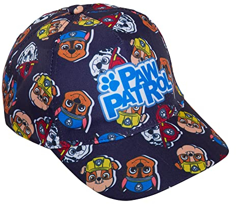 Paw Patrol Baseballkappe für Kinder, Chase Marshall, Sommer, Schirmmütze für Kinder, verstellbarer Sonnenhut für Jungen, navy, 6-8 Jahre