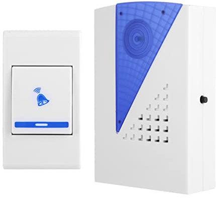 Multiple Ringtones Receiver Transmitter, Wireless Doorbell Replacement with Double Sided Sticker for Various Residential and High Rise Buildings