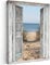 MuchoWow© Leinwand 30x40 cm Deko Schlafzimmer Aesthetic Leinwandbilder Wohnzimmer Gemälde Foto Geschenk Living Room Decoration Düne - Strand - Fensterblick - Sommer