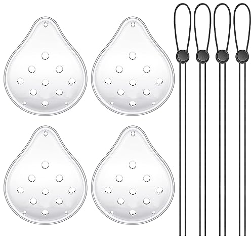 Alicer 4 Stück transparente Augenmaske, poröse Augenmaske aus Kunststoff, mit einziehbar, atmungsaktiv, Augenmaske, atmungsaktiv, für Männer und Frauen (Größe: 4 Stück)