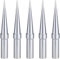 Bestgle Punta di saldatura, 5 pezzi, per saldatore conico 0,4 mm di ricambio, punte di saldatura in rame placcato nichel, applicabile per Weller WESD51 WES51 WES51 WES50