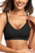 Vertvie Nahtloser Damen-BH, ohne Bügel, butterweich, bequem, kabellos, volle Abdeckung, Push-up-Sport-BHs, Alltagskleidung (Schwarz, S), 1 x Schwarz, small