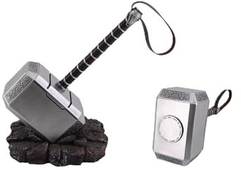 Cosplay Prop Replica Viking Thor Hammer Mjolnir Norse God of Thunder Resin with Rock Base