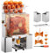 VEVOR Exprimidor de Cítricos Eléctrico Comercial Extractor de Zumo 120W Alimentación Automática con Filtro Extraíble Cubo Recolector de Cáscaras para Naranja, Pomelo, Restaurante, Cafetería, Frutería