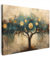 MuchoWow© Leinwandbilder 80x60 cm Wall Art Decoration Bilder für die Wand Schlafzimmer Deko Canvas Painting Wanddekoration Wohnzimmer Baum - Kunst - Mond - Aquarell