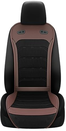 Shkalacar Cojín de Asiento de Coche con Refrigeración, 12V/24V Fundas para Asientos de Coche con Ventiladores Inteligentes, Cojín de Asiento Ventilado y Transpirable de Verano para Coche y Camión