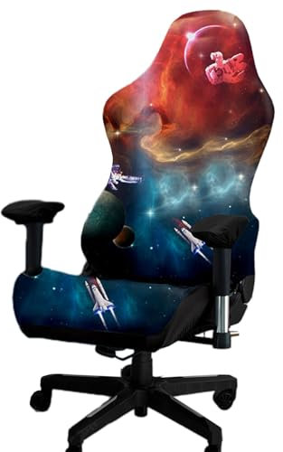 Bedruckter Schonbezug für Gaming-Stuhl, kratzfester, dehnbarer Gaming-Stuhlbezug mit Armlehnenbezug für Katzen(C)