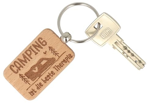 Spruchreif Schlüsselanhänger mit Gravur beidseitig · Schlüsselanhänger aus Holz für Campingfans · Geschenke Camper · Campen · Campingliebe