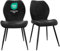 JIJIAN Esszimmerstühle 2er Set, Stühle Esszimmer, Küchenstühle, Wohnzimmer Essstühle, Gepolsterte Stühle, Ergonomisch Gestaltete Leinenstühle für Esszimmer, Küche, Schlafzimmer, Rezeption, Schwarz