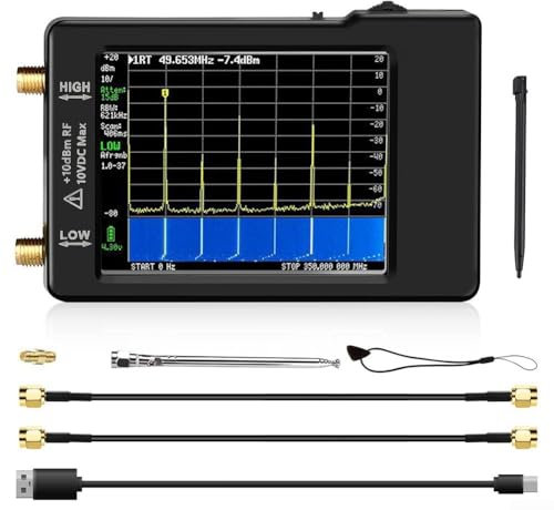 Compact Spectrum Analyzer with Multiple Frequency Inputs and Built in Signal Generator, Perfect for Radio Frequency Applications