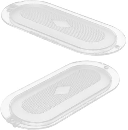 Vaguelly 1 Paire Couvercles de Lampe de Hotte de Cuisine Transparent de Caches pour Éclairage de Hotte Accessoires de Remplacement pour Lampe de Cuisine Design Vintage et Matériaux Durables