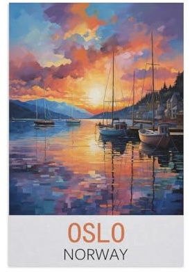Klassisches Puzzle 1000 Teile，Oslo, Norwegen，Kind Oder Einen Freund,1000 Piece（75x50cm）-FN90