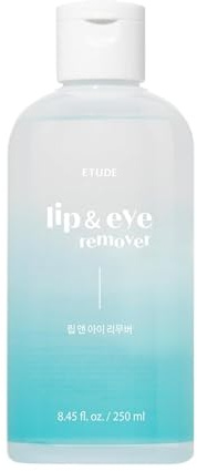 ETUDE Lip&Eye Remover 8.45 fl.oz (250ml) 21AD | Water and Oil Formula for Deep Cleansing | Lip and Eye Makeup Remover for All Types | Gentle Face Cleanser for Sensitive Skin | Korean Skin Care