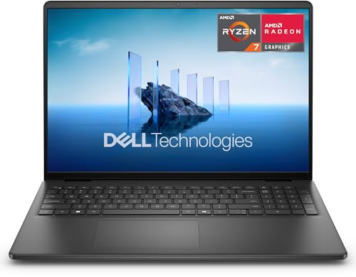 Dell 16 PC portatile DC16255 AMD Ryzen 7 250, 16 2K (1920 x 1200) Antiriflesso, AMD Radeon, 16 GB RAM DDR5, 1 TB SSD, Windows 11 Home, tastiera retroilluminata AZERTY - Carbon Black