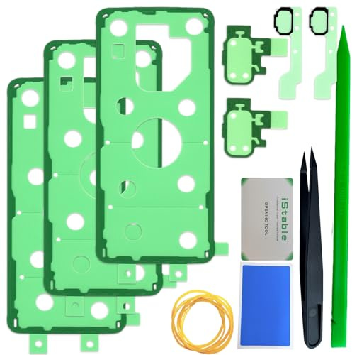 iStable Rückabdeckung Kleber für Samsung Galaxy S9 Ersatz Klebeband für Akkudeckel, Vorgefertigte Doppelseitige Klebestreifen Reparaturset SM-G960F/DS (3 Stück)