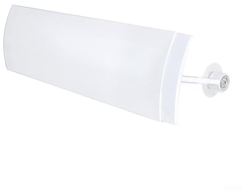 AC Vent Deflector Retractable Air Conditioner Deflector Adjustable Anti-Wind Baffle 58-104cm Extendable Wall Mount for Home Cooling System White Plastic