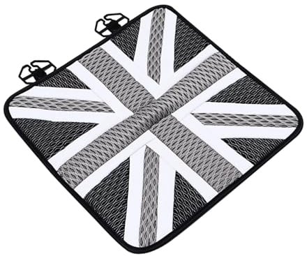 FIXOSHEE Eisglattes Auto Sitzkissen Mit Union Jack Muster Atmungsaktiv Universell Für Jahreszeiten Komfortable Sitzauflage