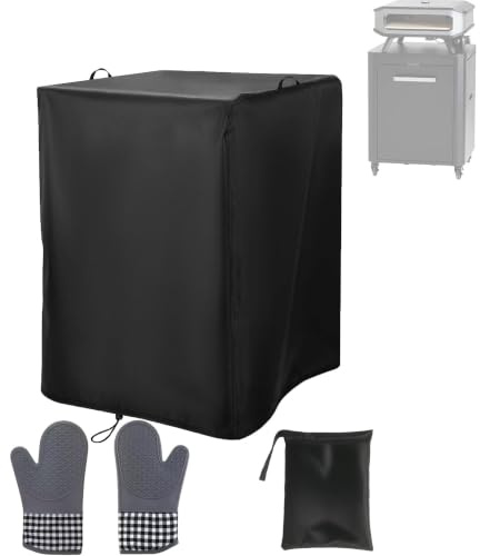 Pizzaofen Abdeckung, Abdeckhaube für Cozze Gas Pizza Ofen-73x64x109cm Pizzaofen Zubehör Outdoor Wasserdicht Schutzhülle für Pizzaofen, Grill und Outdoortisch（Einschließlich Ofenhandschuhe