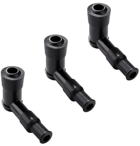 HUILLIGHT 3 Stück Zündkerzenstecker 90 Grad Wasserdicht – Zündkerzenstecker für Motorräder, Geländefahrzeuge, ATVs, 70cc bis 200cc