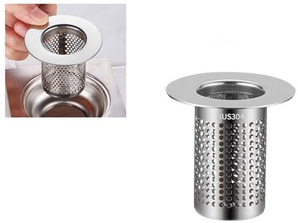 Passoire à Cheveux Passoire de Vidange de Douche XUEHOU Filtre de Vidange D'évier en Acier Inoxydable Filet 5 cm pour Douche, Cuisine, Drain de Sol de Balcon