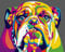 KOMKING Dog Paint by Numbers for Adults & Kids, Painting by Numbers Paint by Number Kits on Canvas, Colorful Dog 16x20inch