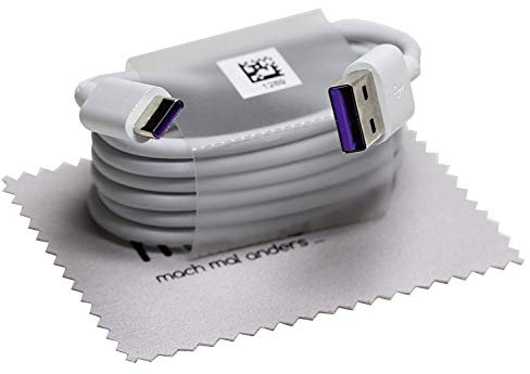 Cavo di ricarica rapido per Huawei HL-1289 5A Type-C Cavo dati USB-C 3.1 1 m per Huawei P20 (Pro/Lite), P10 (Plus), P9 (Plus) con panno per la pulizia dello schermo mungoo