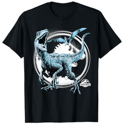 Jurassic World 2 Raptor and Pterodactyl Blue Tint T-Shirt
