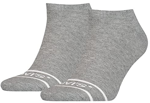 Levi's Unisex Sneaker Socks, Grey, 35/38