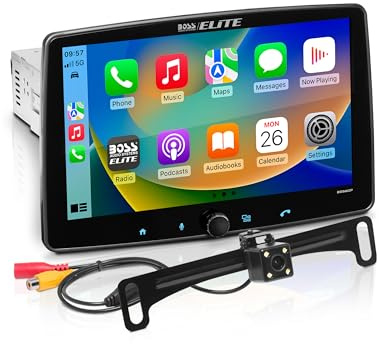 BOSS Audio Systems Elite Series BE9ACP-C Car Stereo - Apple CarPlay, Android Auto, 9 Inch Touchscreen, Bluetooth, No CD DVD Player, Backup Camera