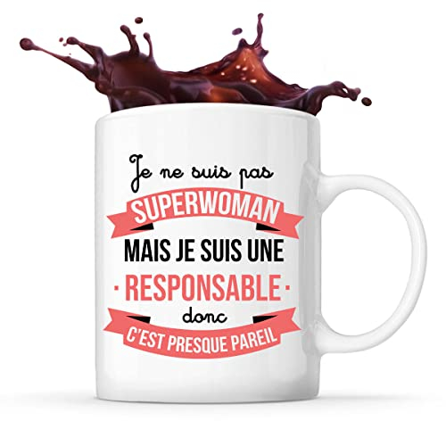 Planetee Mug Je ne suis pas Superwoman, je suis Responsable
