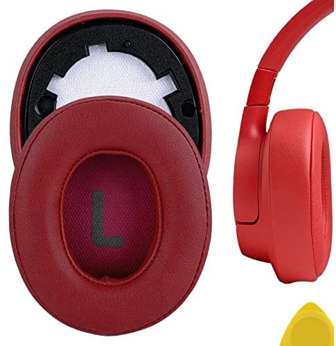 Geekria QuickFit Replacement Ear Pads Compatible with JBL Tune 700BT, 750BTNC, 710BT, 720BT, 760NC, 770NC Wireless Over-Ear Headphones, Ear Cushions (Red)