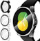 iVoler 3 Pezzi Cover con Vetro Temperato per Samsung Galaxy Watch 5/4 / Fe 40mm, Copertura Completa Custodia Rigida PC, HD Clear Pellicola Protettiva Anti-Graffio Case, 2 Trasparente + 1 Nero