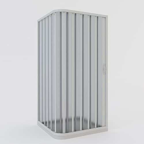 Box doccia a soffietto in PVC 80x120 cm H 185 mod. Aster con apertura laterale