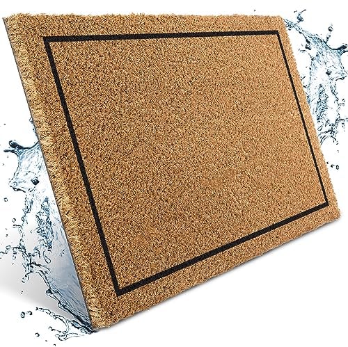 Bodenständig® Fußmatte Kokos [Wetterfest] - extrem robust - Fußabtreter außen - die Kokosmatte Fußmatte außen wetterfest. Fussmatte aussen 40x60 cm - Rahmen Design