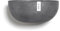 Ecopots Pflanzschale mit Wandaufhängung Sofia Dunkel Grau - 43 x 25 cm oval groß - Pflanzentopf aus Recycling Kunststoff - Übertopf modern - Blumentopf für Indoor und Outdoor - Schale flach/niedrig