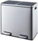 EVRE 60 L Kitchen Waste Rubbish Recycling Soft Close Bin 2 x 30 Litre Double Compartment Separation with Removable Plastic Buckets, Odour Seal, Smudge & Fingerprint Resistant (Silver)