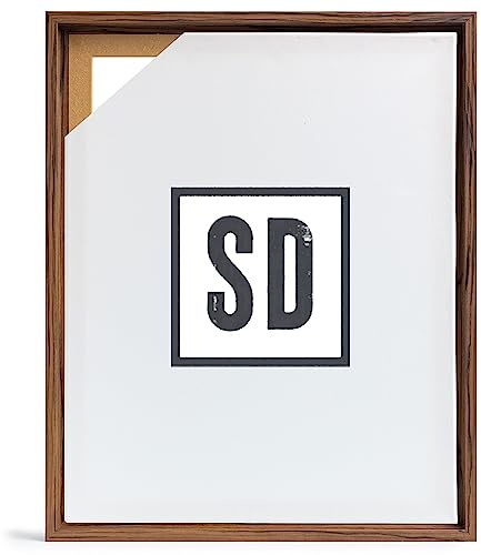 Stallmann Design Schattenfugenrahmen für Keilrahmen | 80x100 cm | Nussbaum | MDF Rahmen für Leinwände mit Tiefeneffekt | mit Montagezubehör | Rahmen ohne Glas und Rückwand