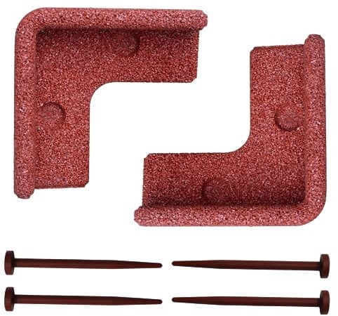 FlexiBorder 2 x 90 Grad Innenecke Terrakotta - Beeteinfassung für den Rasen - Gartenbegrenzung für Rasenflächen - Wege und Blumenbeete