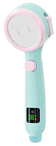 wiianoxd Temperatur Anzeige Dusche Kopf Handheld Kein Aufladen Erforderlich Badezimmer Hochdruck Wassersparend 4 Dusche Kopf -3
