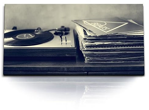 Paul Sinus Kunstdruck Bilder 120x60cm Schallplattenspieler Schallplatten Vinyl Musik Vintage