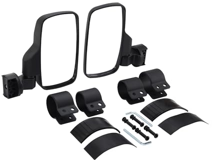 GOOFIT Rechteck einstellbar Offroad Schwarz Rückansicht Seitenspiegel Ersatz Für Deere Gator Rhino YXZ RZR Dune Buggy Strand Buggy ATV UTV Arctic Cat Polaris RZR Kwasaki Teryx
