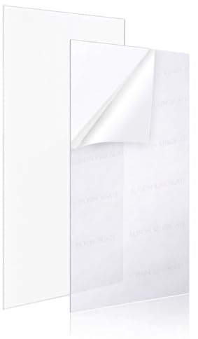 Alison Kingsgate 100x50CM 1mm Clear Perspex, Acrylic Sheet Cut to Size | Polycarbonate Plexiglass Clear Sheet for Picture Frame, DIY Craft, Art Projects, Painting Displays