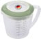 Westmark Rührbecher/Messkanne mit Spritzschutz, Deckel und Ausgießer, Kunststoff, Füllvolumen: 1,4 Liter, Helena, Transparent/Grün, 3105227M, 1 – Pack
